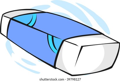 Illustration of an eraser with cover 	