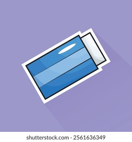 Illustration of Eraser in Flat Design