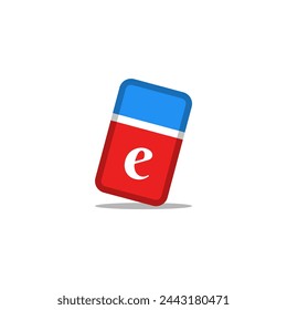 illustration of eraser with white background design