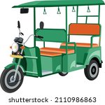 illustration of e-rickshaw vector concept