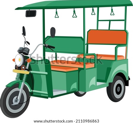 illustration of e-rickshaw vector concept