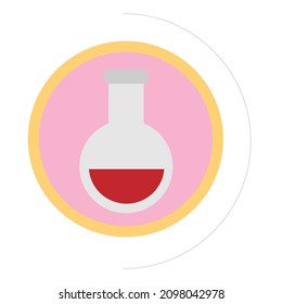 Illustration of erlenmeyer laboratory and research tools