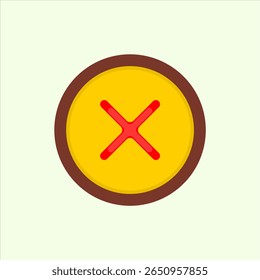 Illustration of a error icon. icon related to design elements. suitable for web site, app, user interfaces,element, printable etc. flat icon style. simple vector design editable