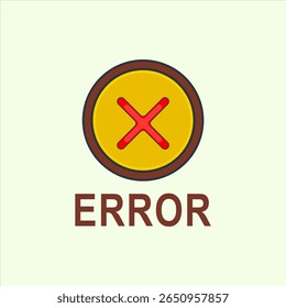 Illustration of a error icon. icon related to design elements. suitable for web site, app, user interfaces,element, printable etc. flat icon style. simple vector design editable