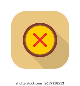 Ilustración de un ícono de error. Icono relacionado con Elementos de diseño. Adecuado para Sitio web, App, interfaces de usuario, elemento, imprimible, etc. estilo de ícono plano. diseño de Vector simple editable
