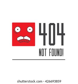 Illustration error page not found. 404 error connection.