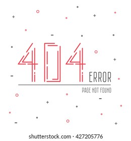 Illustration error page not found. 404 error connection. Abstract background with wire plug and socket. 