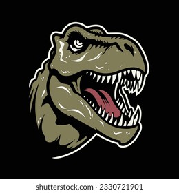 Illustration of an Esports Logo. Introducing the fierce T-Rex, a symbol of power and strength, perfect for your elite team.