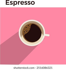 Illustration of espresso coffee cup