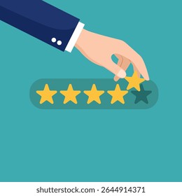 Illustration of a Estimating Customer Satisfaction A Five-Star Review Process Illustration