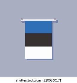 Illustration of Estonia flag Template