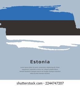 Illustration of Estonia flag Template