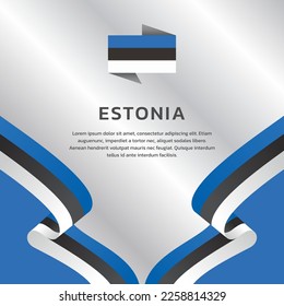 Illustration of Estonia flag Template