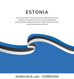 Ilustración de la plantilla de la bandera de Estonia
