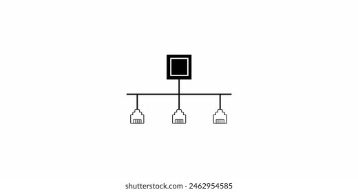 illustration of ethernet installation path