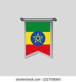 Illustration of Ethiopia flag Template