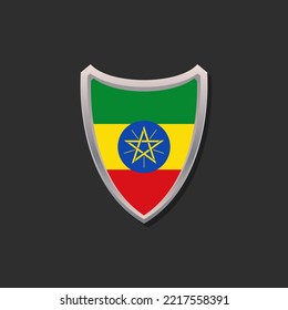 Ilustración de la plantilla de bandera de Etiopía