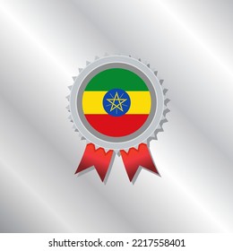 Illustration of Ethiopia flag Template