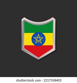 Illustration of Ethiopia flag Template