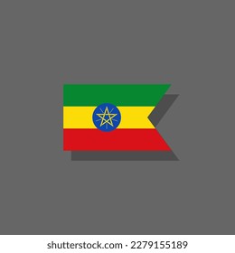Illustration of Ethiopia flag Template