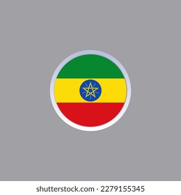 Illustration of Ethiopia flag Template