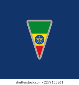 Ilustración de la plantilla de bandera de Etiopía
