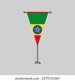 Illustration of Ethiopia flag Template