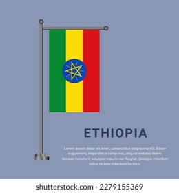 Illustration of Ethiopia flag Template
