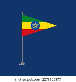 Ilustración de la plantilla de bandera de Etiopía