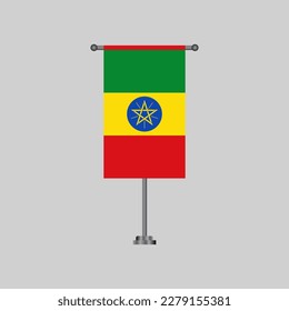 Ilustración de la plantilla de bandera de Etiopía