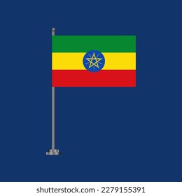 Ilustración de la plantilla de bandera de Etiopía