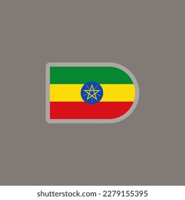 Illustration of Ethiopia flag Template