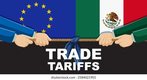 Illustration of EU and Mexico trade tensions