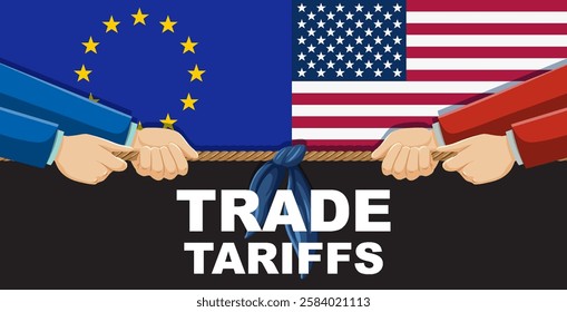 Illustration of EU and US trade tensions