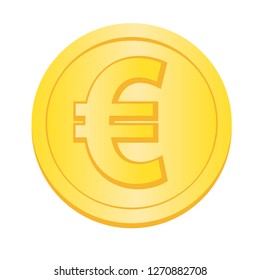 Illustration of euro coin.