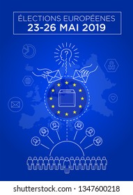 illustration of european elections of may 2019 - european election may 2019