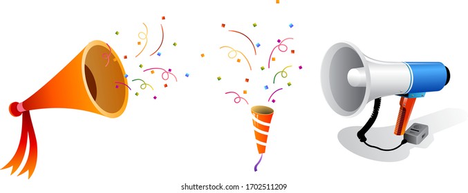 Illustration of event speakers, with white background vector