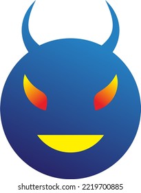 illustration of an evil facial expression