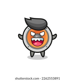 illustration of evil loudspeaker mascot character , cute style design for t shirt, sticker, logo element