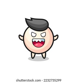 illustration of evil pearl mascot character , cute style design for t shirt, sticker, logo element