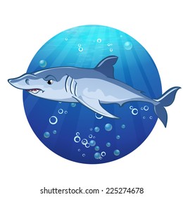 Illustration of an evil shark sword