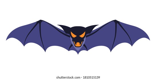 Illustration of evil vampire. Happy Halloween sylized image.
