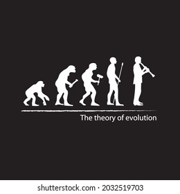 illustration of evolution into Clarinet player