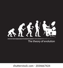 illustration of evolution into drummer