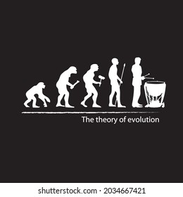 illustration of evolution into timpani player