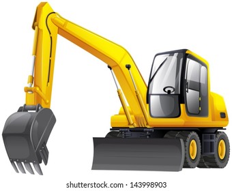 Illustration of an excavator