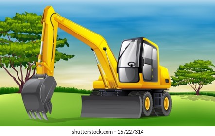 Illustration of an excavator
