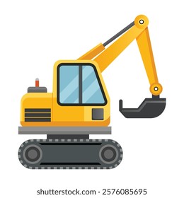 Illustration of Excavator Isolated on white