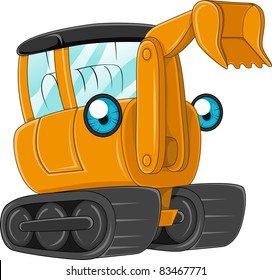 Illustration of an Excavator at Work