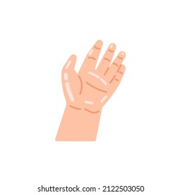 Illustration Of Excessive Sweating Hands. Wet Hands. Hyperhidrosis. Illness Or Health Problems. Flat Cartoon. Element Design